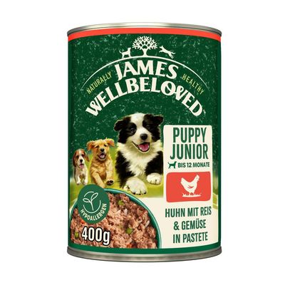 James Wellbeloved Junior Dog Hypoallergenic Chicken in Pâté 6 x 400g