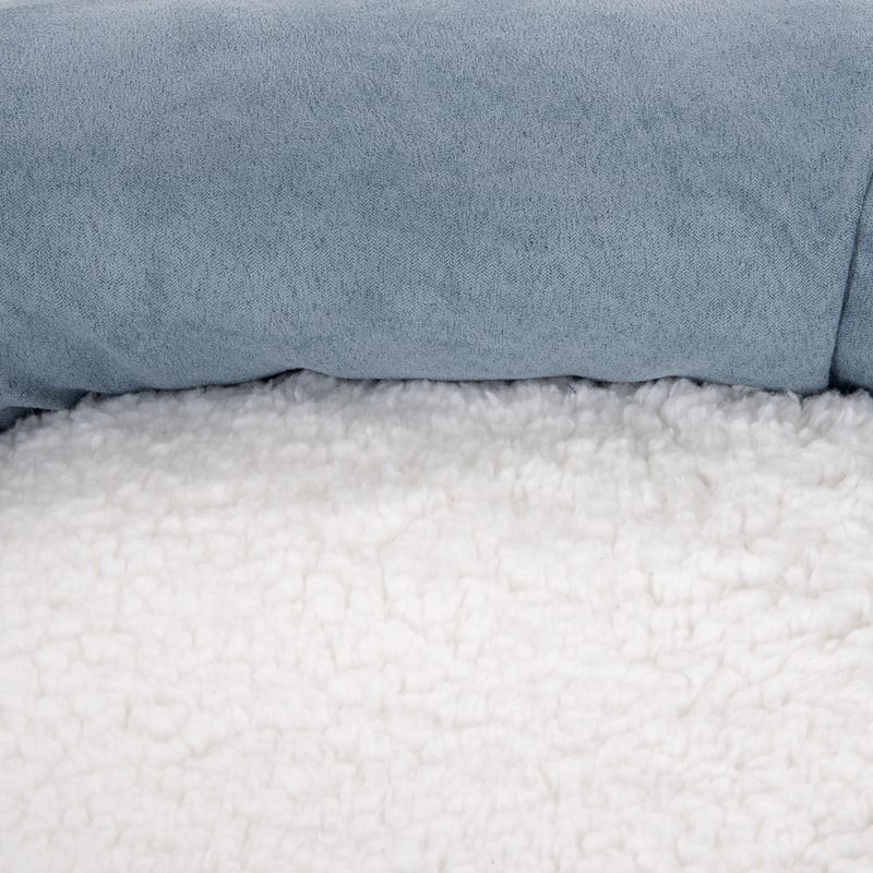 Oval Memory Foam Dog Bed, grey-blue 72 x 50 x 20 cm (L x W x H)