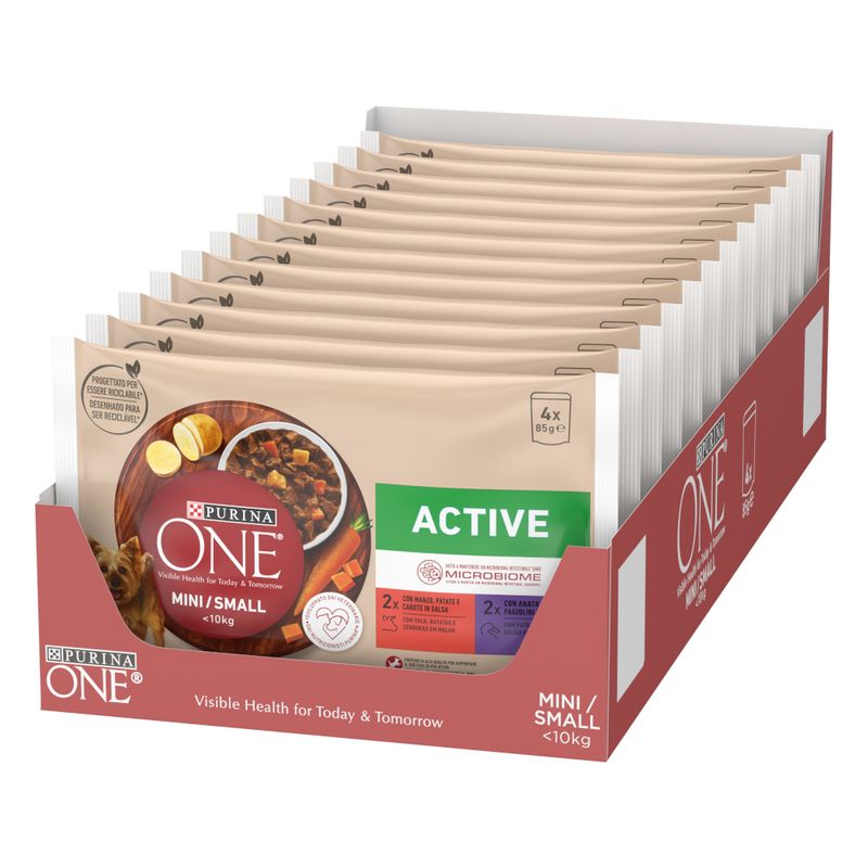 PURINA ONE Mini Active Beef & Duck 10 x 85g