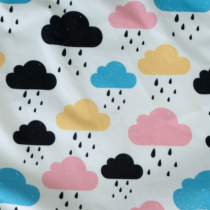 TIAKI Clouds Reversible Dog Raincoat approx. 30cm (Back Length)