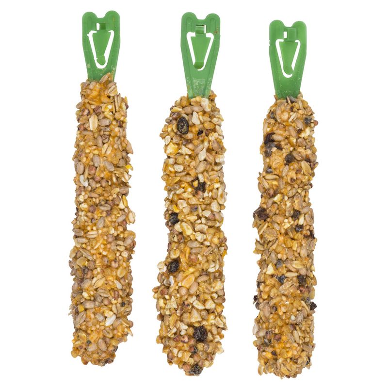 Vitakraft Guinea Pig Cracker Sticks Trio-Mix 3 x 3 Pack Combo (Honey, Grape, Fruit)