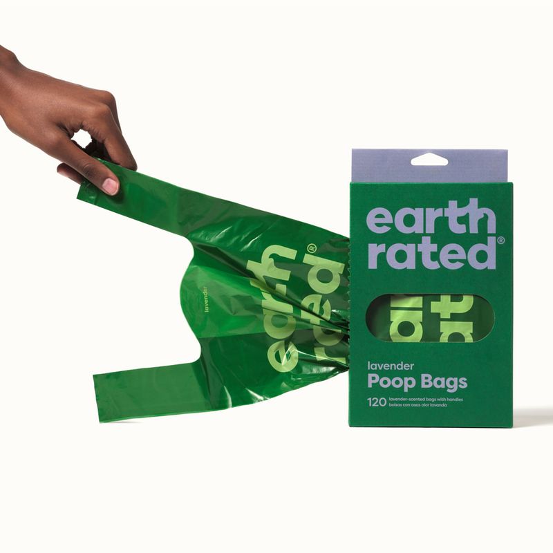 Earth Rated 120 Poo Bags with Handle Lavender