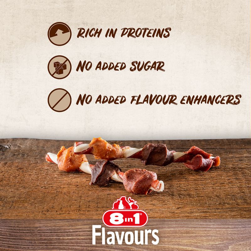 8in1 Triple Flavour Skewers 113g (6 Chews)