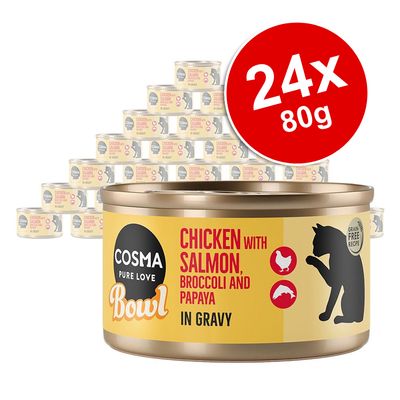 Cosma Bowl Saver Pack 24 x 80g Chicken Breast with Salmon
