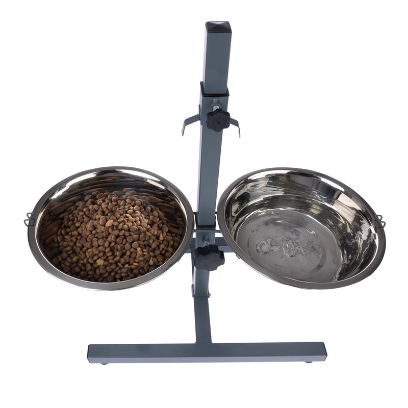 TIAKI Double Bowl with Adjustable Stand 2 x 875ml, diameter 17cm