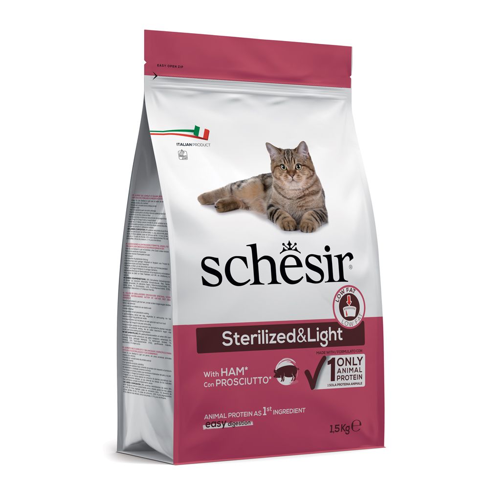 Schesir Sterilised & Light with Ham 1.5kg