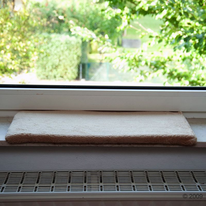 Window Sill Mat Plush - Light Beige 60 x 26 x 2 cm (L x W x H)