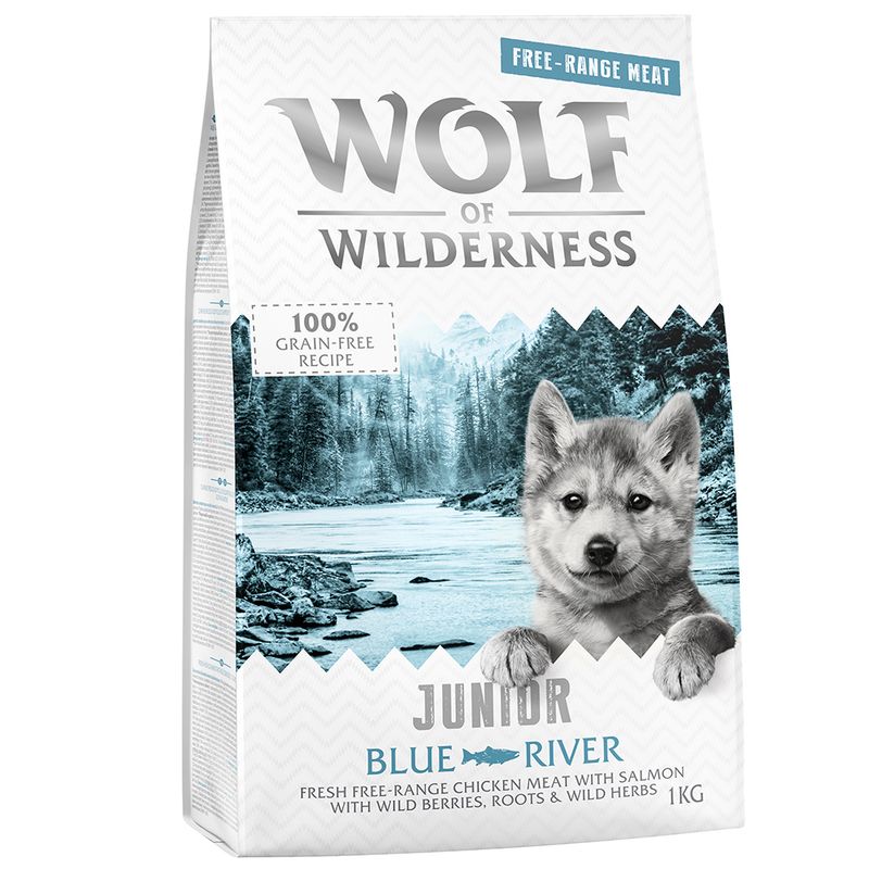 2 x 1kg Wolf of Wilderness Dry Dog Food - Try Now! Adult \