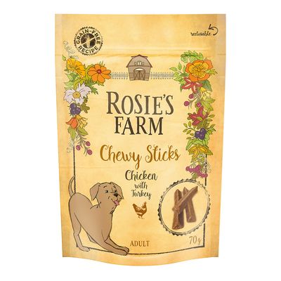 Rosie's Farm Chewy Sticks - Chicken with Turkey 70g