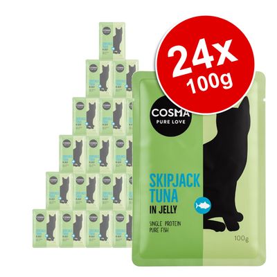 Cosma Original Pouches in Jelly Saver Pack 24 x 100g Mixed Pack (4 Varieties)