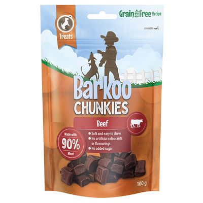Barkoo Chunkies Meat Cubes 100g Beef