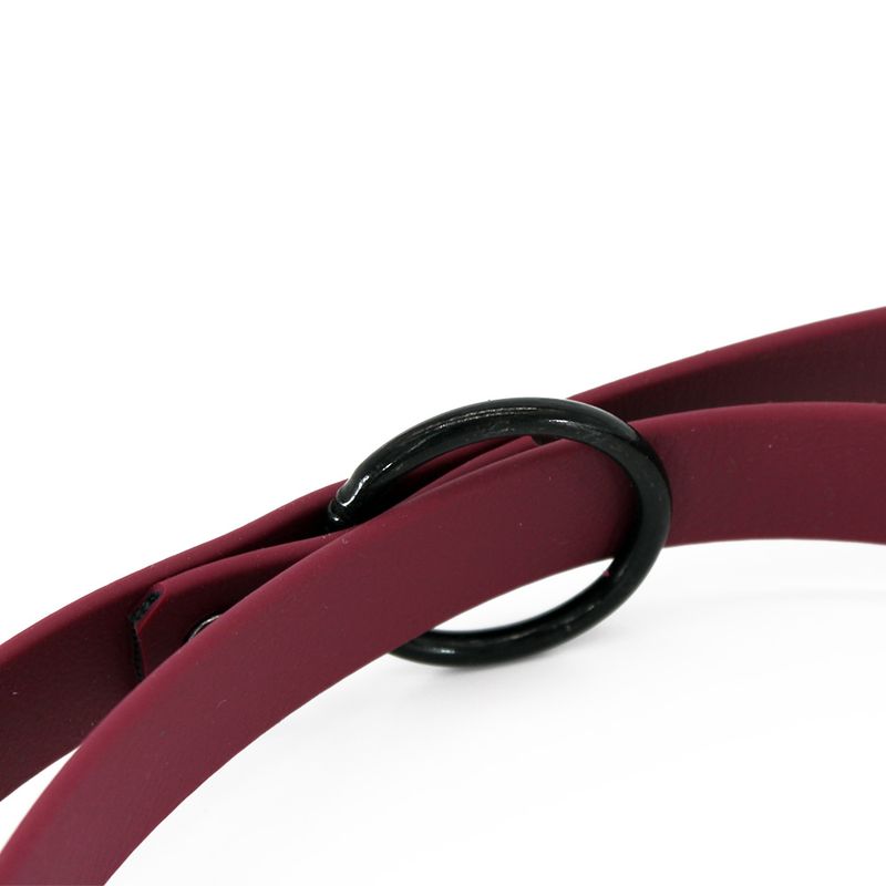 Home adjustable BioThane lead, bordeaux 200 cm long, 19 mm wide