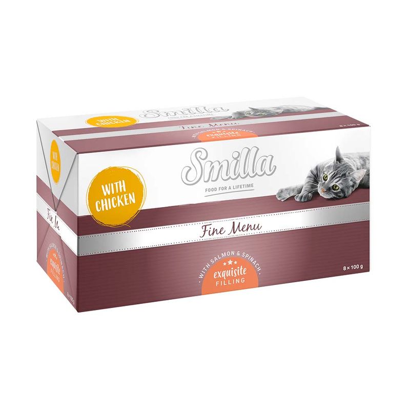 Smilla Fine Menu Exquisite Filling Saver Pack: 24 x 100g Beef with Chicken Breast & Peppers