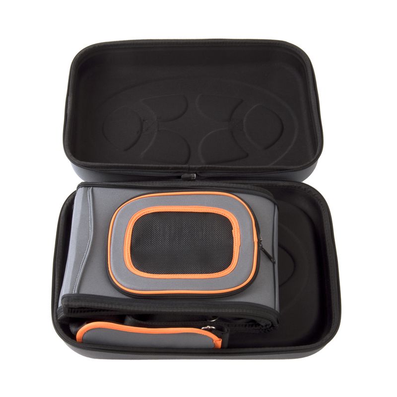 Collapsible Transport Case Grey & Orange: 42 x 32 x 30cm (L x W x H)