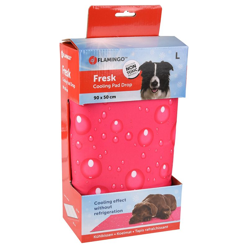 Flamingo Fresk Drop Cooling Mat - Fuchsia Size L: 90 x 50cm (L x W)