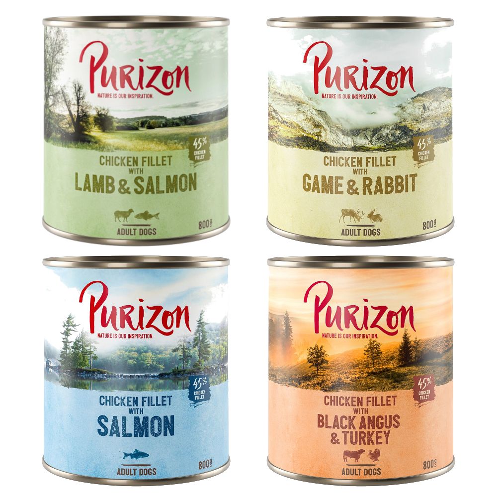Purizon Adult Mixed Packs 6 x 800g Adult Mixed Pack: 4 Varieties