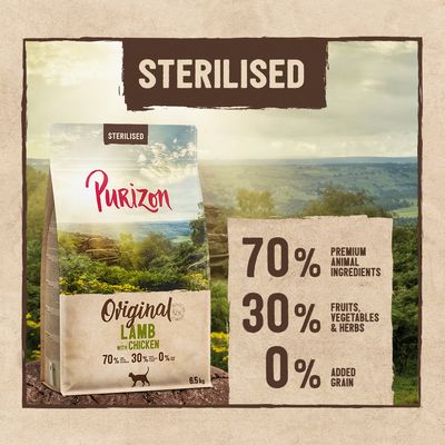 Purizon Sterilised Adult Grain-Free Lamb with Chicken 400g