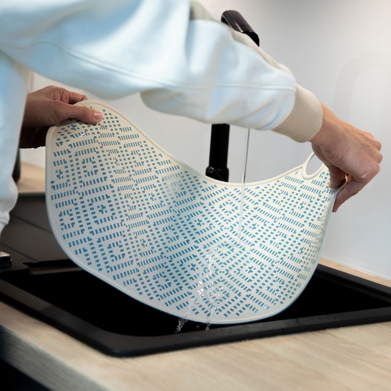 TIAKI Silicone Bowl Mat Green Rhombus L 50 X W 25 cm