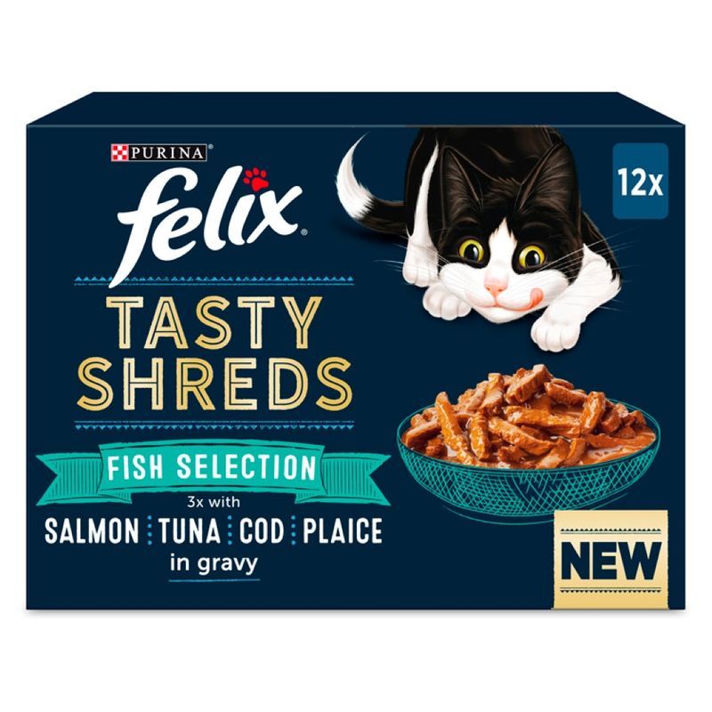 Felix Tasty Shreds 12 x 80g Farm Selection