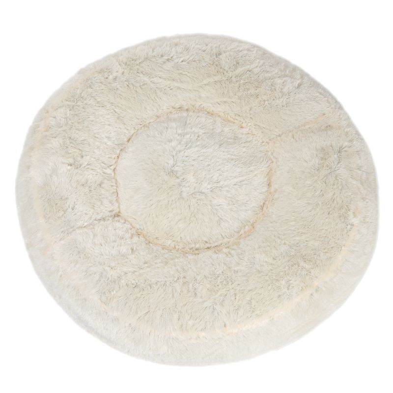 Fluffy Dog Bed Beige 65 x (H) 20cm