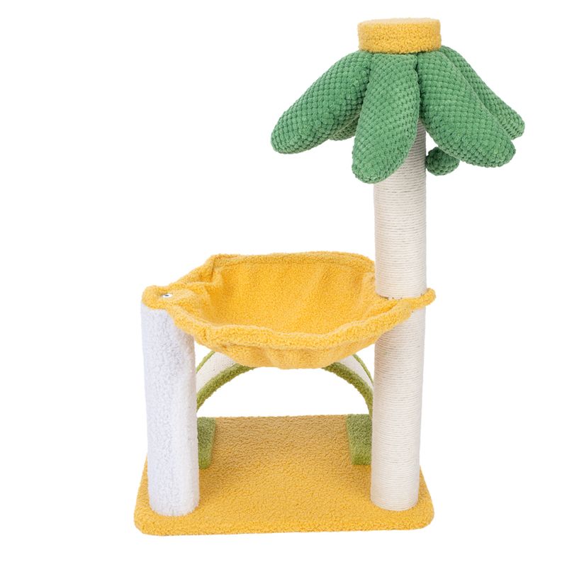TIAKI Palm Scratching Tree with Hammock Yellow