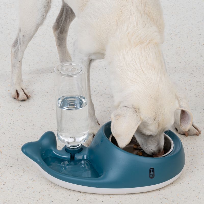 TIAKI Small Whale Food and Water Dispenser 350ml Food & 500ml Water