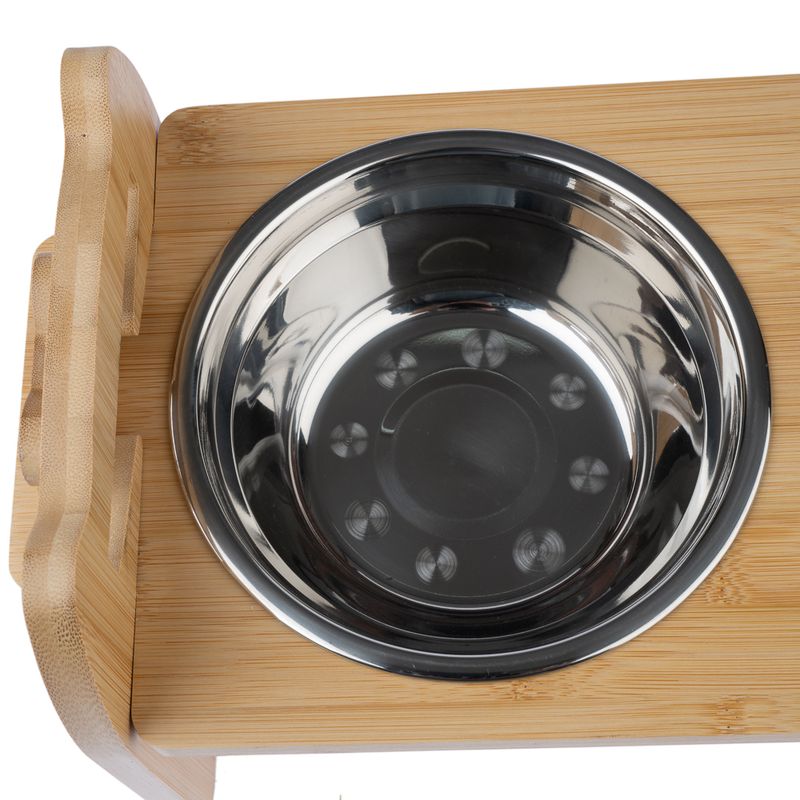 Modern Living Ubud Double Bowl with Bamboo Stand 550ml