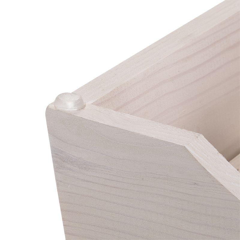 Ferplast Double Bowl Legno made of wood 2 x 1.2 l, L 49.5 x W x H 23 x H 9.6 cm