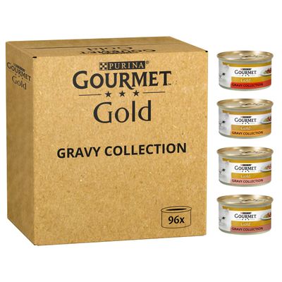 Gourmet Gold Wet Cat Food Jumbo Pack 96 x 85g Tender Chunks in Gravy (96 x 85g)