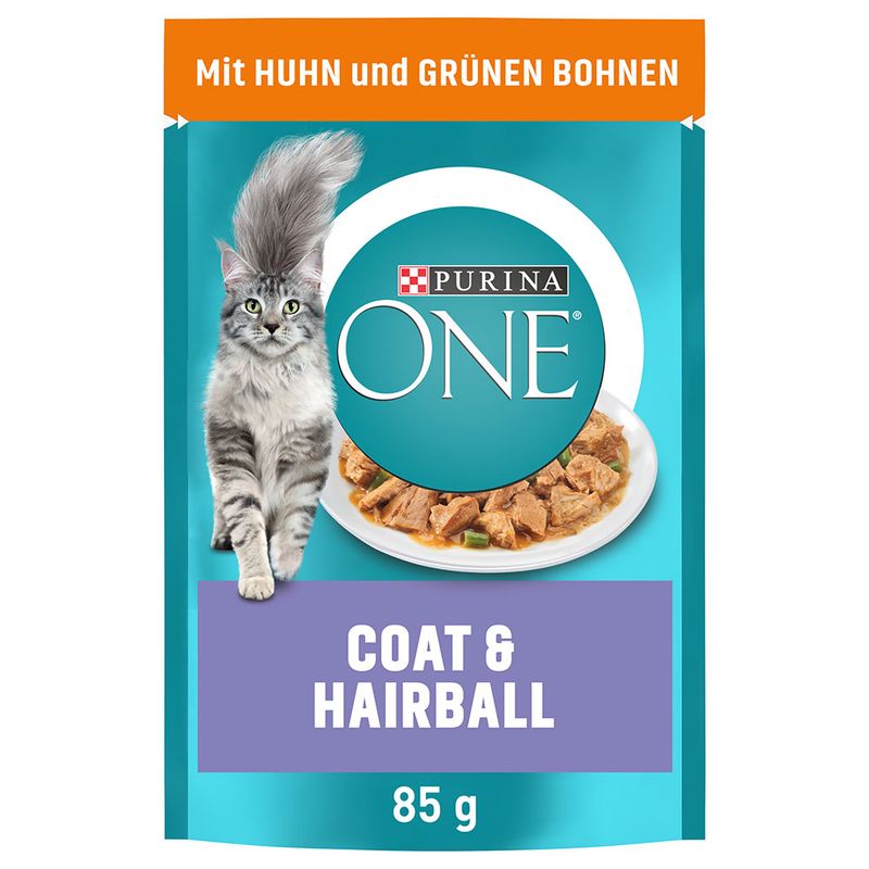 PURINA ONE Coat & Hairball with Chicken & Green Beans (26 x 85g)