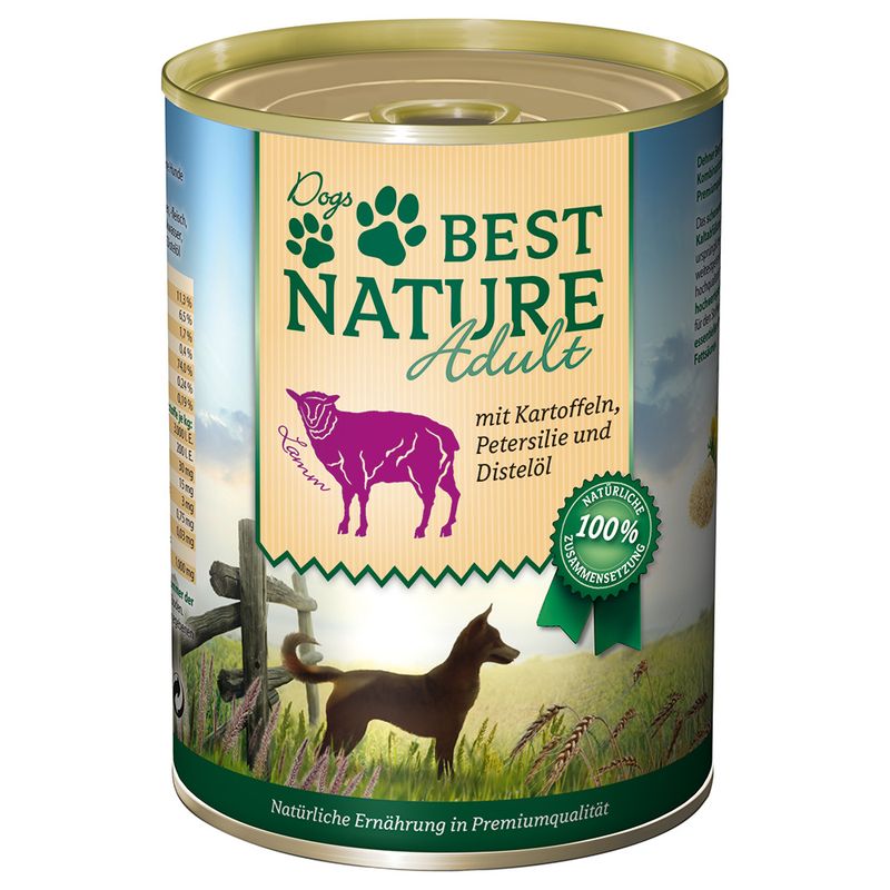 Best Nature Dog Adult Saver Pack 12 x 400g Beef, Rice & Safflower Oil