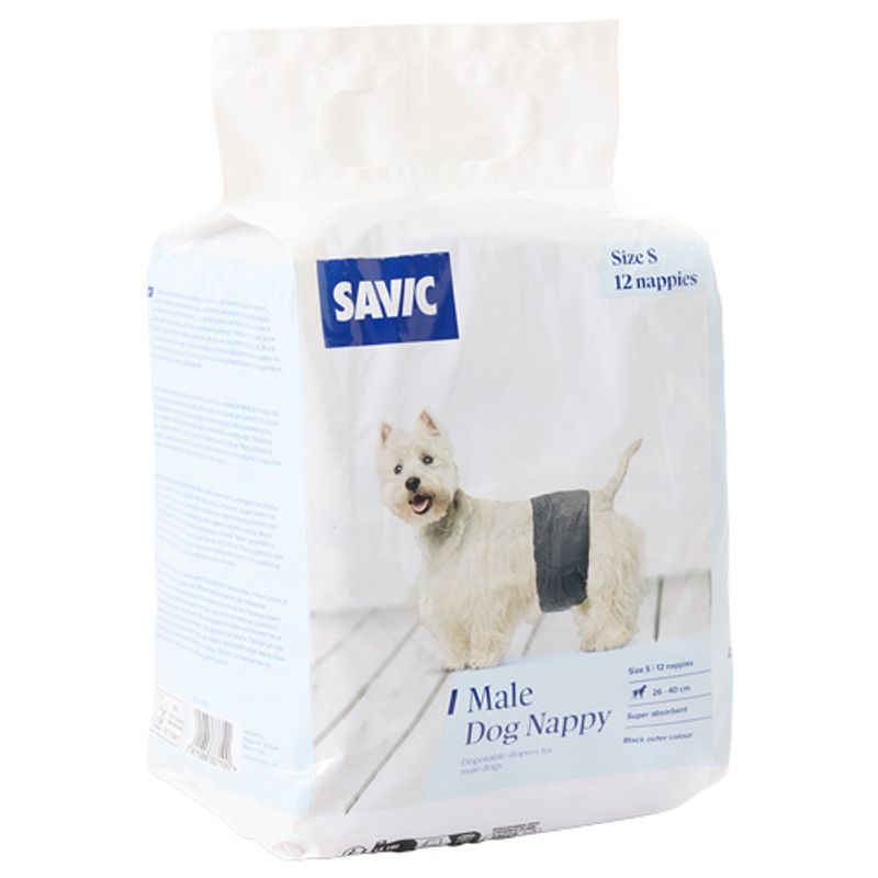 Savic Nappies for Male Dogs Size XS: 20-26cm - 12 nappies