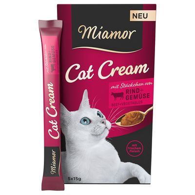 Miamor Cat Cream Beef & Vegetables 5 x 15g
