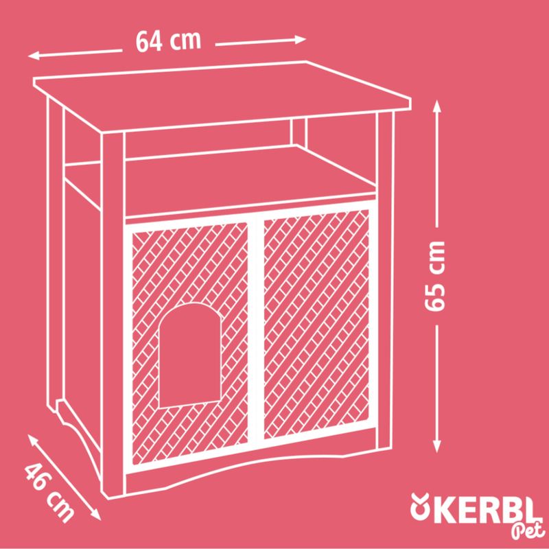 Kerbl Pet Cat Cabinet Helena White