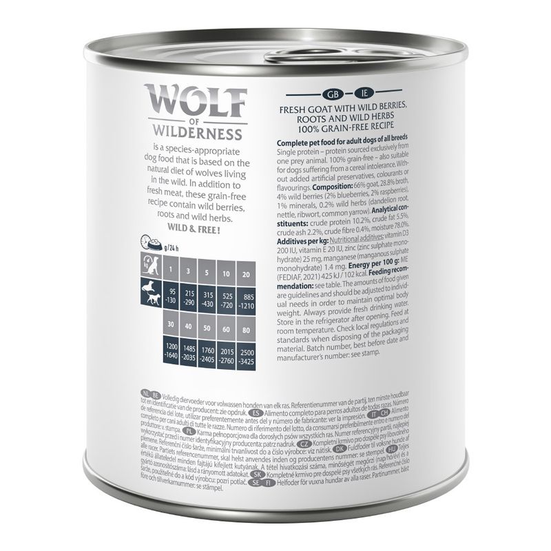 Wolf of Wilderness Adult Single Protein 6 x 800g Mixed Pack (3 Varieties)