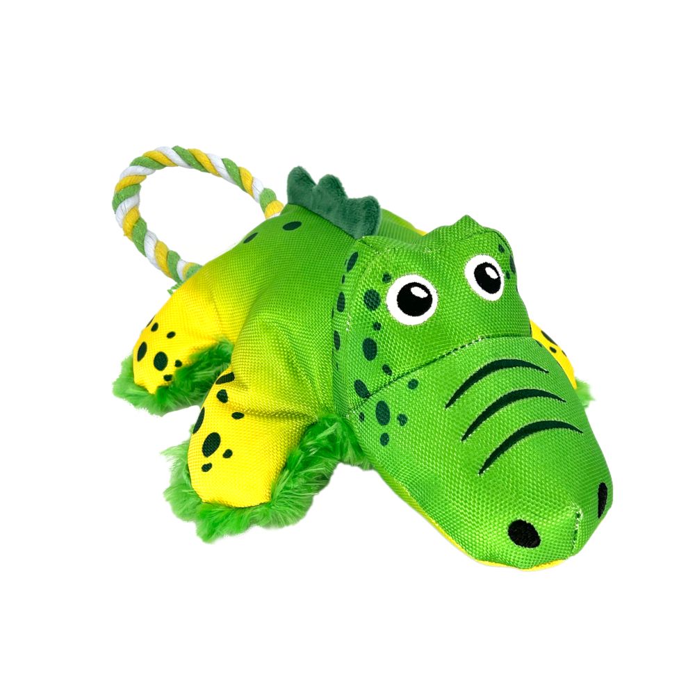 KONG Cozie Tuggz Alligator Dog Toy Size M/L: approx. 38 x 20.3 x 10.2cm (L x W x H)