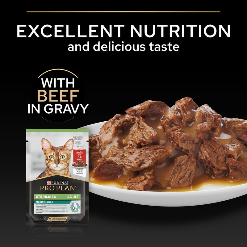 PURINA PRO PLAN Sterilised Adult Maintenance 6 x 85g Beef