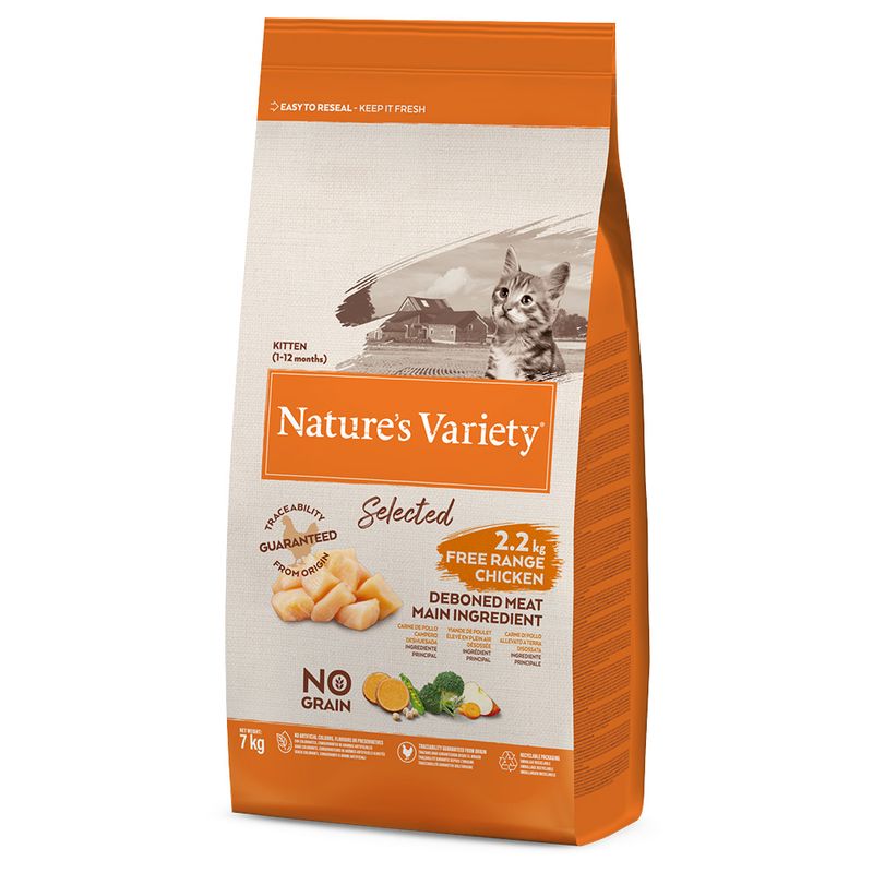 7kg Nature's Variety Dry Cat Food + 12 x 85g Wet Cat Food Free! * No Grain Sterilised Adult Turkey (7kg) + Mixed Pack Bites in Gravy (12 x 85g)