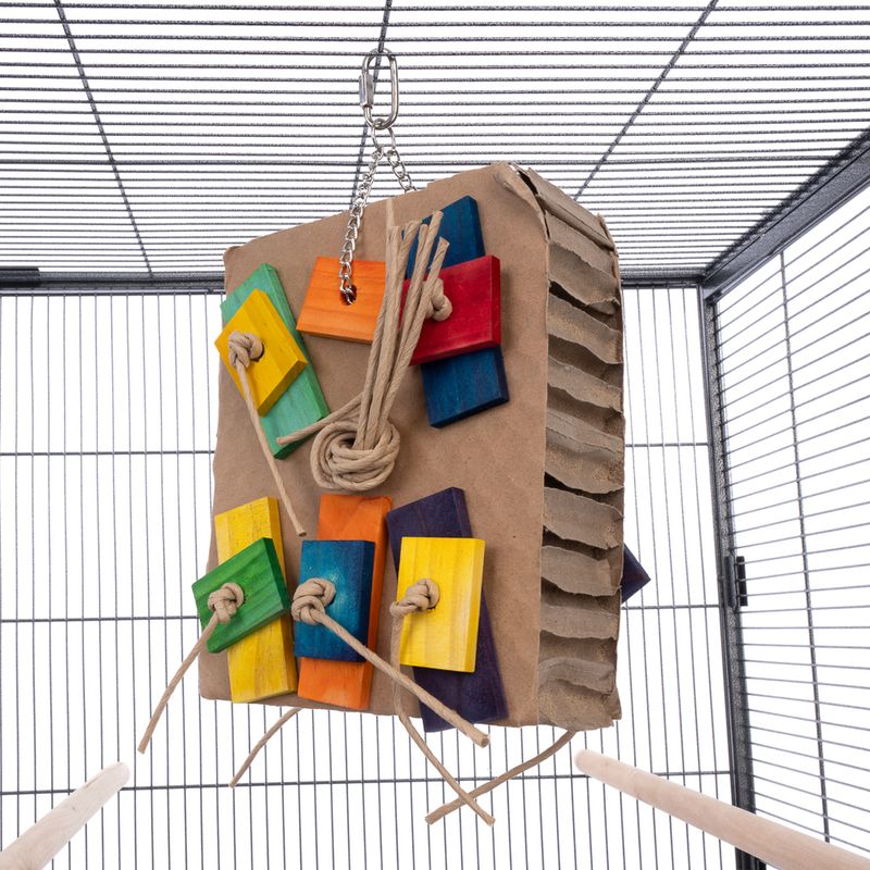 TIAKI Shreddy Cardboard Box Bird Toy 15 x 8 x 23cm (L x W x H)