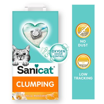 Sanicat Vanilla Mandarin Clumping Cat Litter 8l