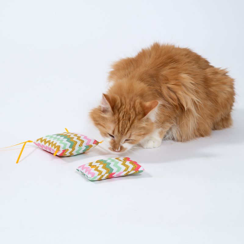 TIAKI Zig Zag Catnip Cushion Set of 2