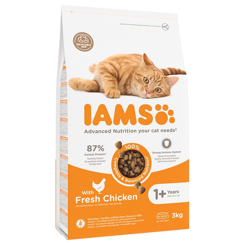 IAMS for Vitality Adult Fresh Chicken Dry Cat Food 3kg