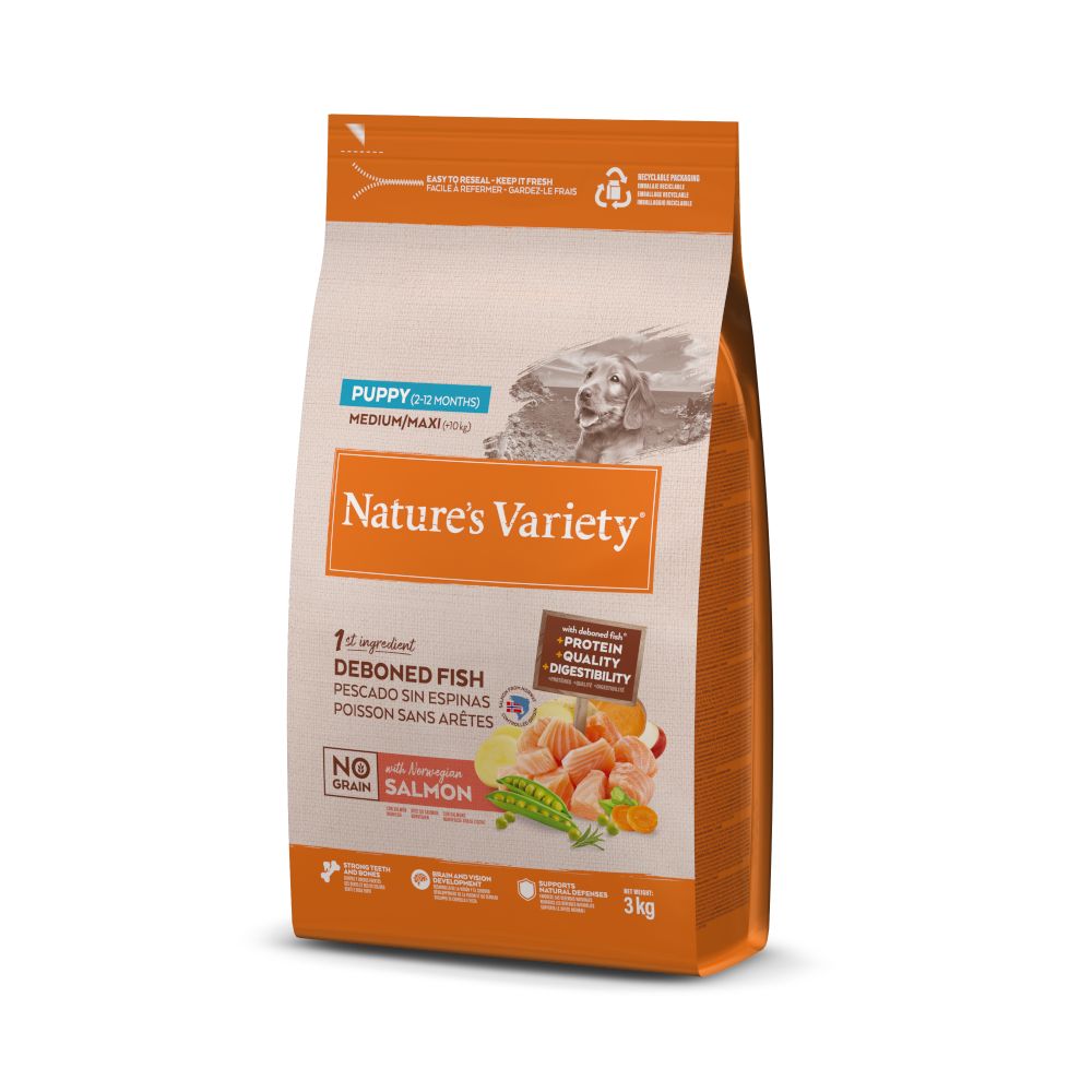 Nature's Variety No Grain Medium/Maxi Puppy Salmon 3kg