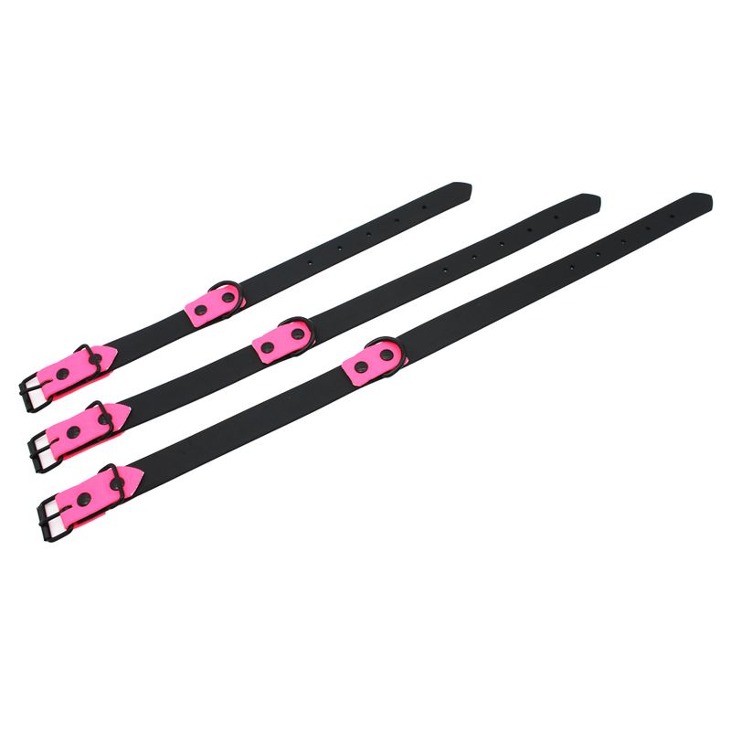 Heim Collar Two-Coloured Riveted - Black/Pink 40 cm long, 25 mm wide