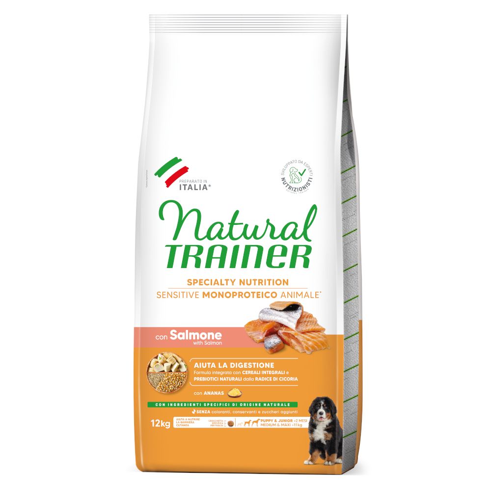 Natural Trainer Sensitive Puppy & Junior Medium & Max with Salmon 12 kg