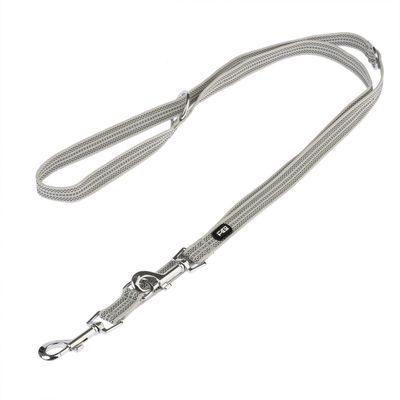 TIAKI Collar Soft & Safe, grey matching leash: 200 cm long, 20 mm wide