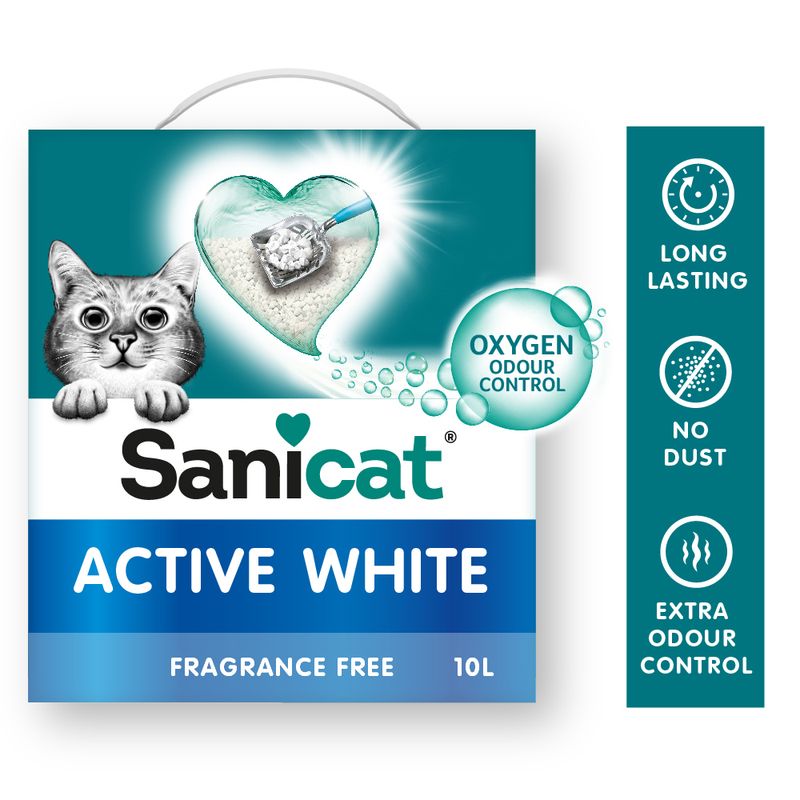 Sanicat Active White Clumping Cat Litter 10l