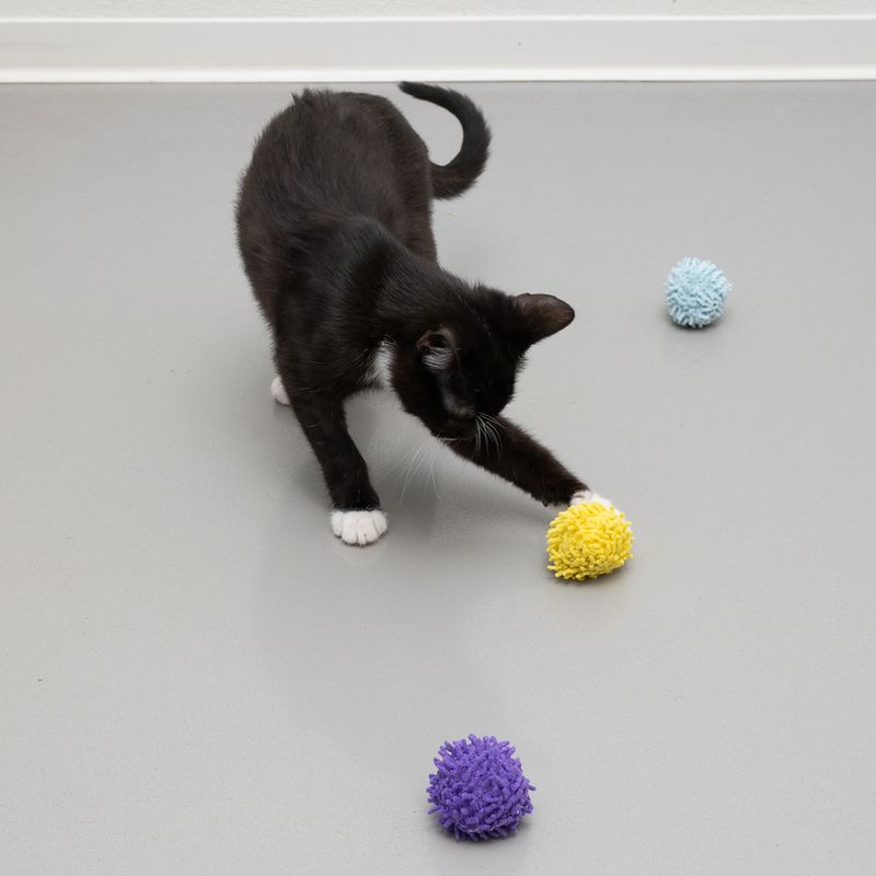 TIAKI Pompom Ball Set with Catnip – 3 Balls