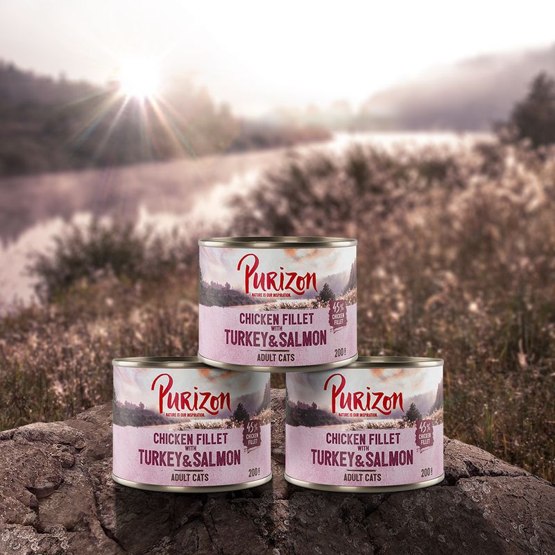Purizon Adult 6 x 200g Chicken Fillet with Turkey & Salmon