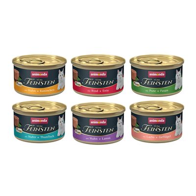 animonda Vom Feinsten Adult 72 x 85g Mousse Variety Pack (6 Flavours)